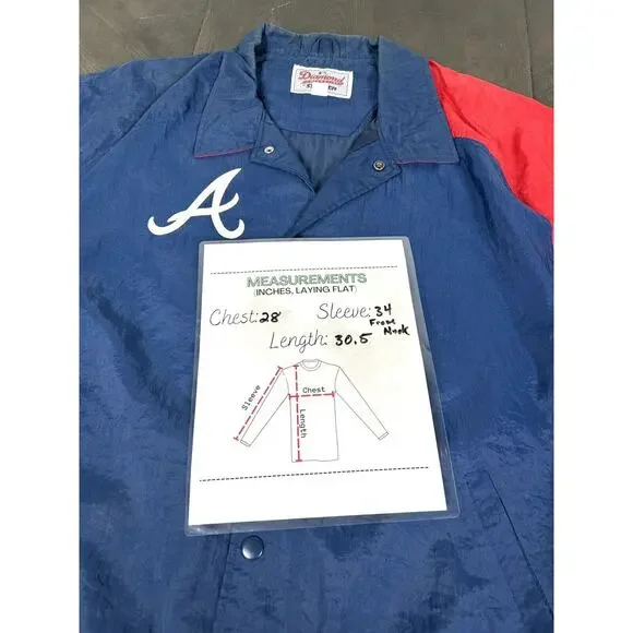 ジャケット・アウター 90's STARTER MLB Atlanta Braves JACKET Vintage 90s MLB Atlanta Braves Starter Pullover Full Zip
